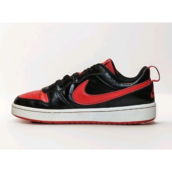 Nike Court Borough Low 2 Black University Red White GS Youth 7Y BQ5448-007 - Picture 4 of 10